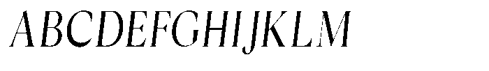 Cyravel Extra Light Condensed Italic Font UPPERCASE