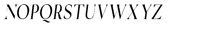 Cyravel Extra Light Condensed Italic Font UPPERCASE