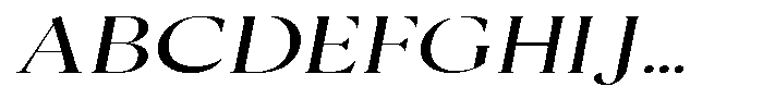 Cyravel Extra Light Expanded Italic Font UPPERCASE