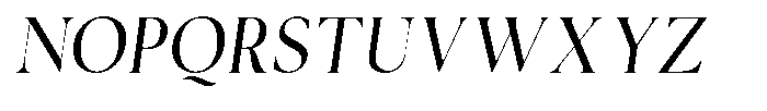Cyravel Extra Light Semi Condensed Italic Font UPPERCASE