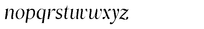 Cyravel Extra Light Semi Condensed Italic Font LOWERCASE