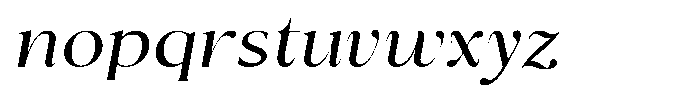 Cyravel Extra Light Semi Expanded Italic Font LOWERCASE