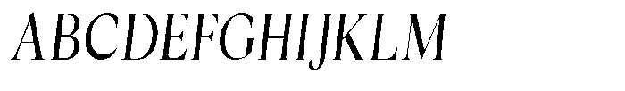 Cyravel Light Condensed Italic Font UPPERCASE