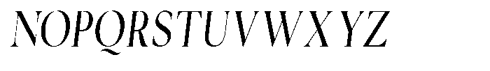 Cyravel Light Condensed Italic Font UPPERCASE