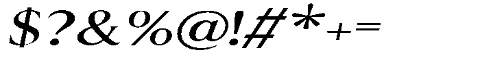 Cyravel Light Expanded Italic Font OTHER CHARS