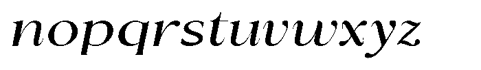 Cyravel Light Expanded Italic Font LOWERCASE