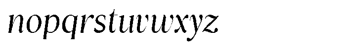 Cyravel Light Semi Condensed Italic Font LOWERCASE