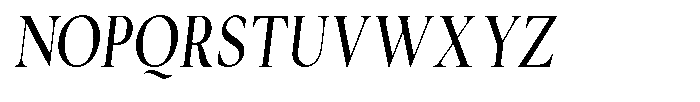 Cyravel Medium Condensed Italic Font UPPERCASE