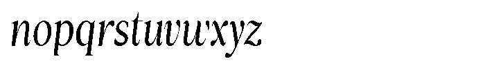 Cyravel Medium Condensed Italic Font LOWERCASE