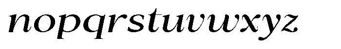 Cyravel Medium Expanded Italic Font LOWERCASE