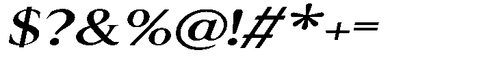 Cyravel Semi Bold Expanded Italic Font OTHER CHARS