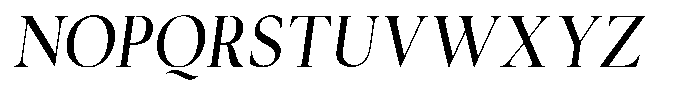 Cyravel Semi Condensed Italic Font UPPERCASE