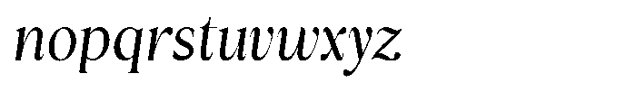 Cyravel Semi Condensed Italic Font LOWERCASE