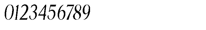 Cyravel Thin Condensed Italic Font OTHER CHARS