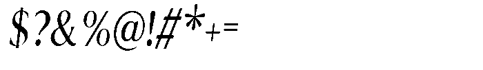 Cyravel Thin Condensed Italic Font OTHER CHARS