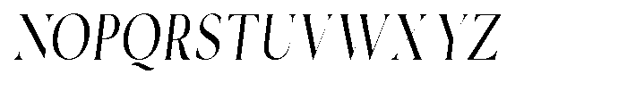 Cyravel Thin Condensed Italic Font UPPERCASE