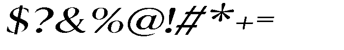 Cyravel Thin Expanded Italic Font OTHER CHARS