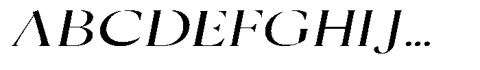 Cyravel Thin Expanded Italic Font UPPERCASE
