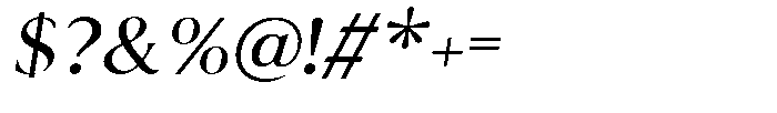 Cyravel Thin Italic Font OTHER CHARS