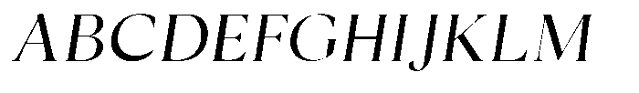 Cyravel Thin Italic Font UPPERCASE