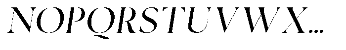 Cyravel Thin Italic Font UPPERCASE