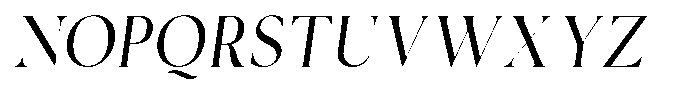 Cyravel Thin Semi Condensed Italic Font UPPERCASE