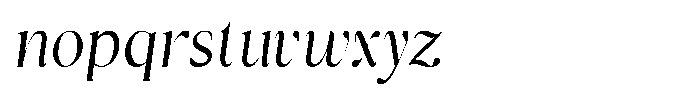 Cyravel Thin Semi Condensed Italic Font LOWERCASE