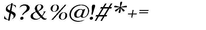 Cyravel Thin Semi Expanded Italic Font OTHER CHARS