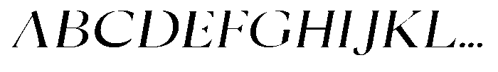 Cyravel Thin Semi Expanded Italic Font UPPERCASE