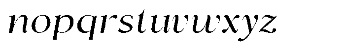 Cyravel Thin Semi Expanded Italic Font LOWERCASE