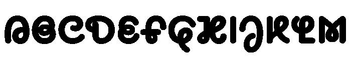 CyCurly Black Font UPPERCASE