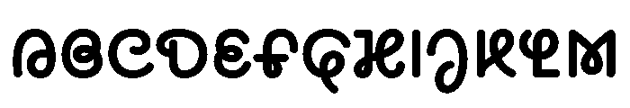 CyCurly Bold Font UPPERCASE