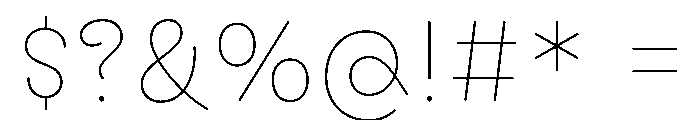 CyCurly ExtraLight Font OTHER CHARS