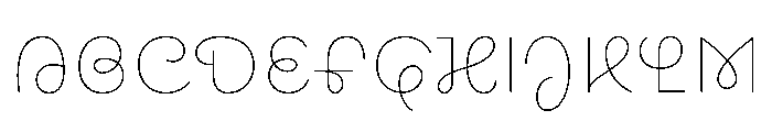 CyCurly ExtraLight Font UPPERCASE