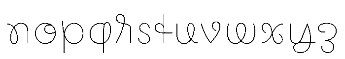 CyCurly ExtraLight Font LOWERCASE