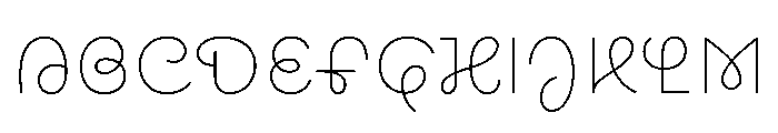 CyCurly Light Font UPPERCASE