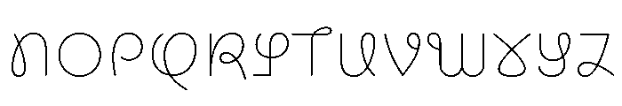 CyCurly Light Font UPPERCASE