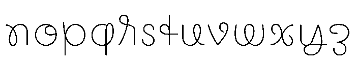 CyCurly Light Font LOWERCASE