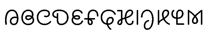 CyCurly Regular Font UPPERCASE