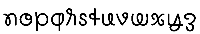 CyCurly Regular Font LOWERCASE