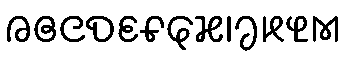 CyCurly SemiBold Font UPPERCASE