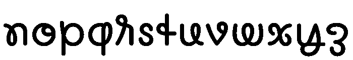 CyCurly SemiBold Font LOWERCASE