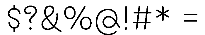 CyCurly SemiLight Font OTHER CHARS