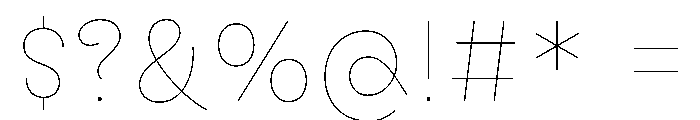 CyCurly Thin Font OTHER CHARS