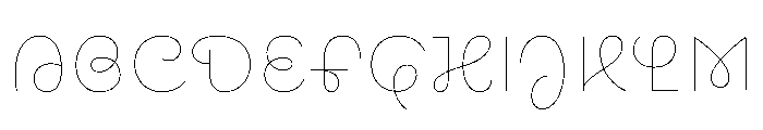 CyCurly Thin Font UPPERCASE