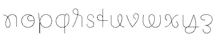 CyCurly Thin Font LOWERCASE