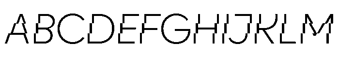CyGlitch SemiLight Font UPPERCASE