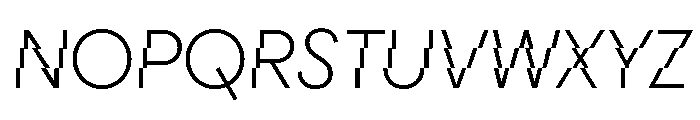 CyGlitch SemiLight Font UPPERCASE