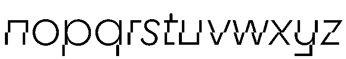 CyGlitch SemiLight Font LOWERCASE