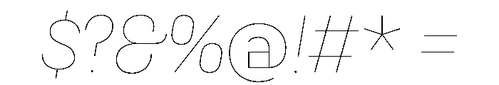 CyGlitch Thin Font OTHER CHARS